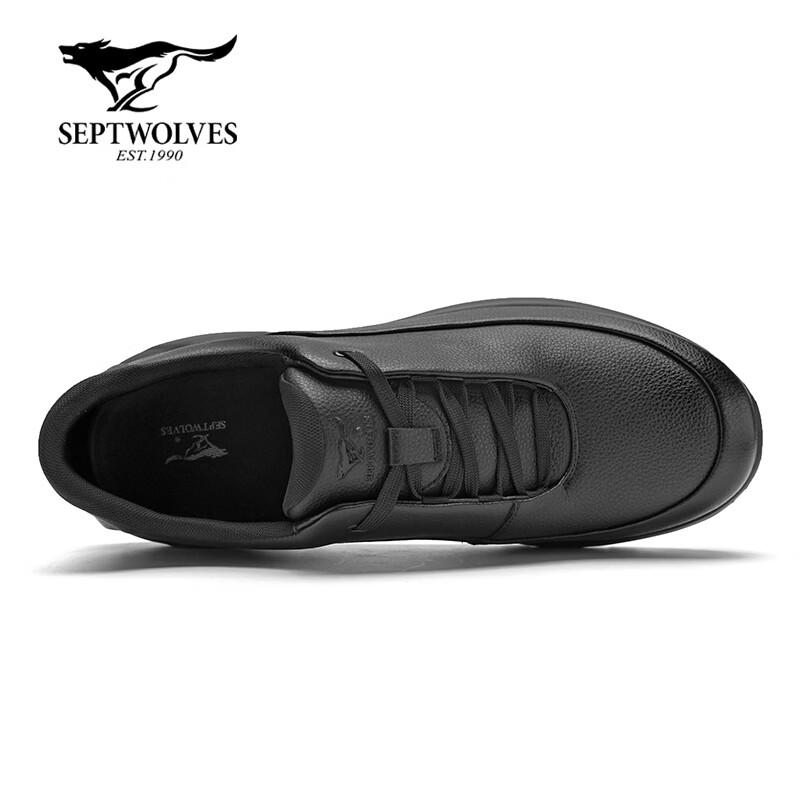 Septwolves Men's Leather Business Casual Walking Shoes