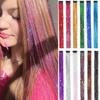 12 Stück Bunte Glänzende Synthetische Funkelnde Lametta Haarverlängerungen für Frauen Flechtwerkzeuge BB-Clip Perücke Konzert Haaraccessoires
