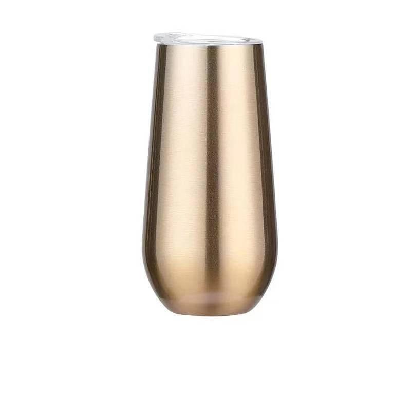 

Mini 6oz Eggshell Cup Inner and Outer 304 Stainless Steel Insulated Cup Wine Glass Vacuum U-shaped Insulated Champagne Cup 180ml