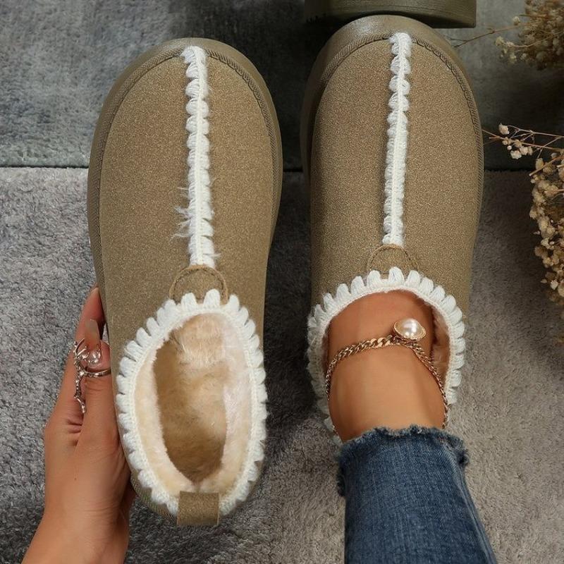 Snow boots women's new winter thick-soled round head warm cotton shoes