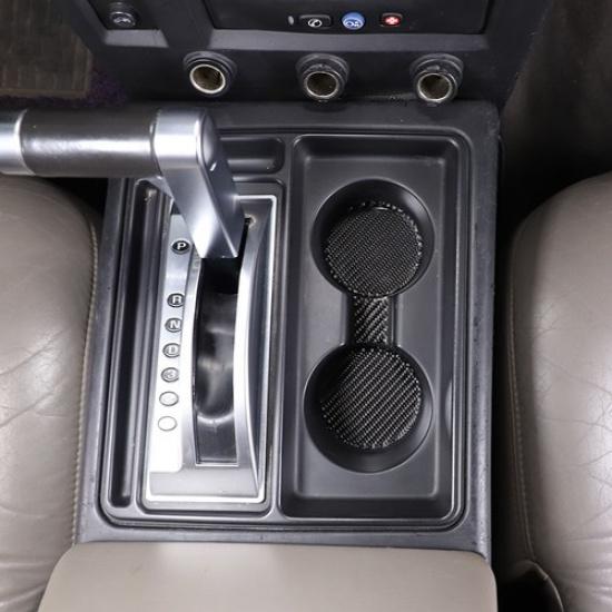 Carbon Fiber Center Cup Holder Slot Mat Trim Sticker For Hummer H2 03-09