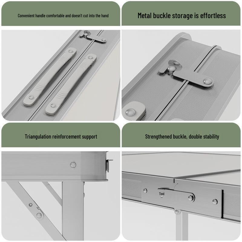 Outdoor Aluminum Folding Table and Chairs Set
