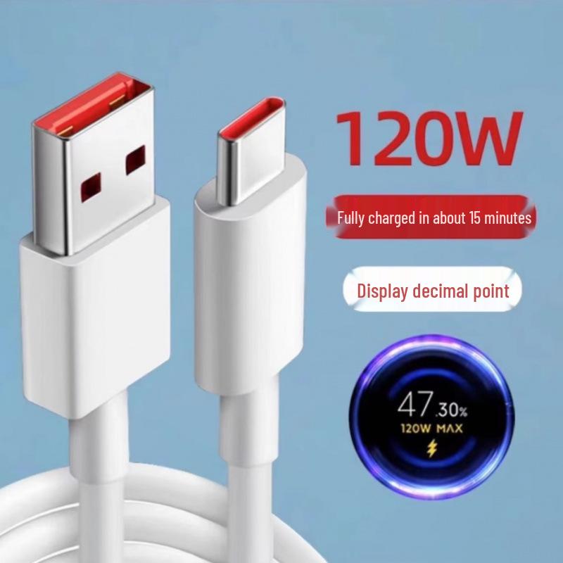 100W Fast Charging Type-C Cable for 66W Huawei Mate60 Pro/P40