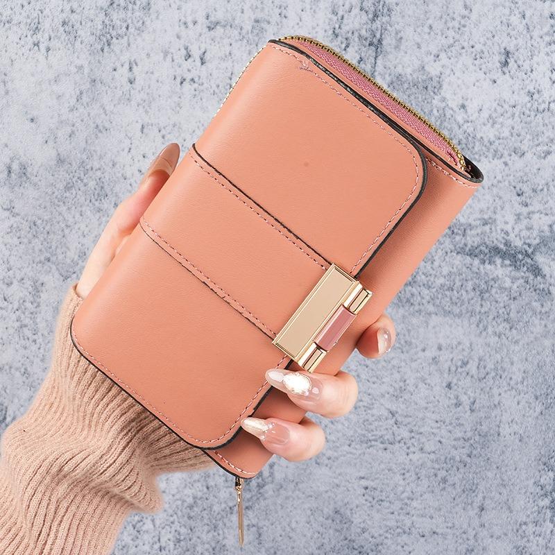 New Fashion Women Wallet Multi-card Slot Large Capacity Billfold Vintage Multi-functional Coin Purse Short Leather Small Purse