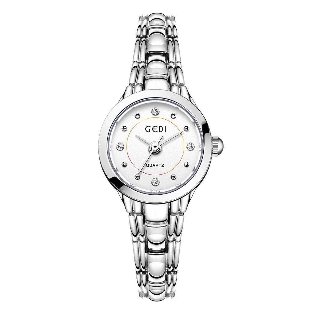 Niche Licht Luxe Klein Verfijnd Legering Armband Horloge High-End Gevoel Diamant-Bezet Vrouwen Waterdicht Kwarts Horloge