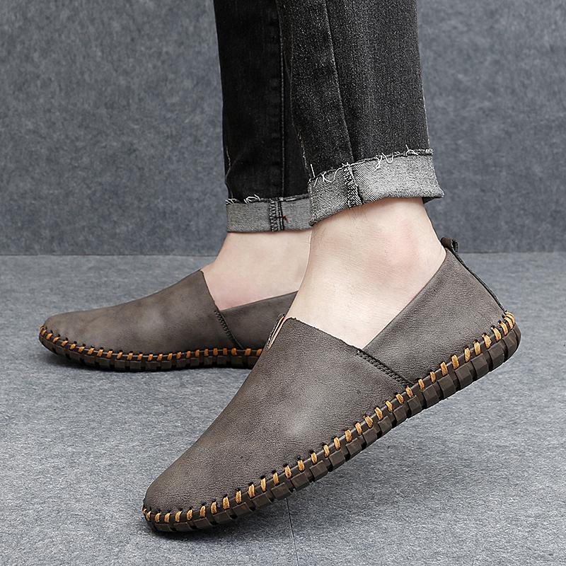 Fashion Casual Shoes Handmade Moccasins Leather Loafers Men Driving Shoes Size 39-48