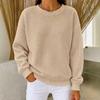 Women S Round Neck Loose Fit Casual Solid Color Long Sleeve T Shirt