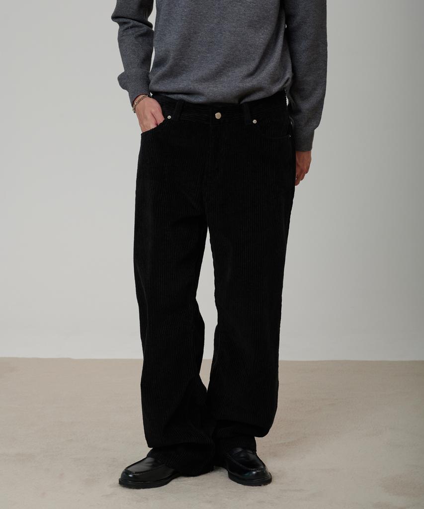 PINBLACK (Men) Corduroy Wide Pants Black