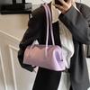 Solid Color PU Leather Underarm Bags For Women 2025 Spring Korean Fashion Retro Simple Shoulder Bag Lady Handbags And Purses