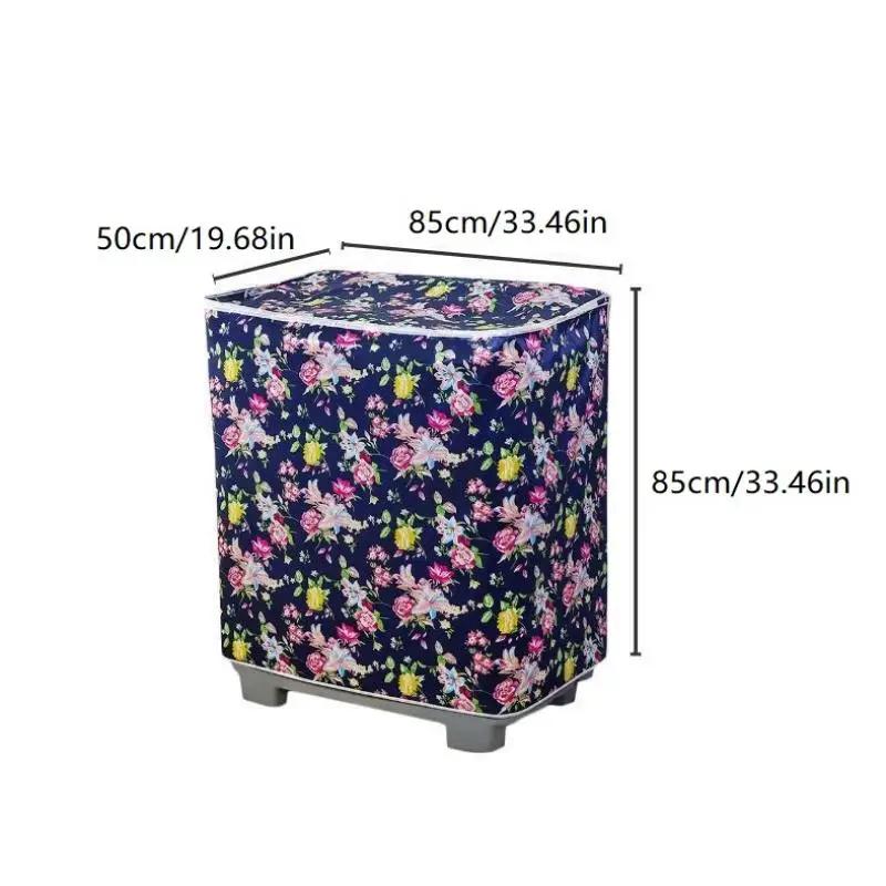 Capa para Máquina de Lavar Roupa de Cilindro Duplo Tampa à Prova de Poeira para Máquina de Tambor Duplo Abertura da Máquina Tampa Semi-Automática Tampa Superior