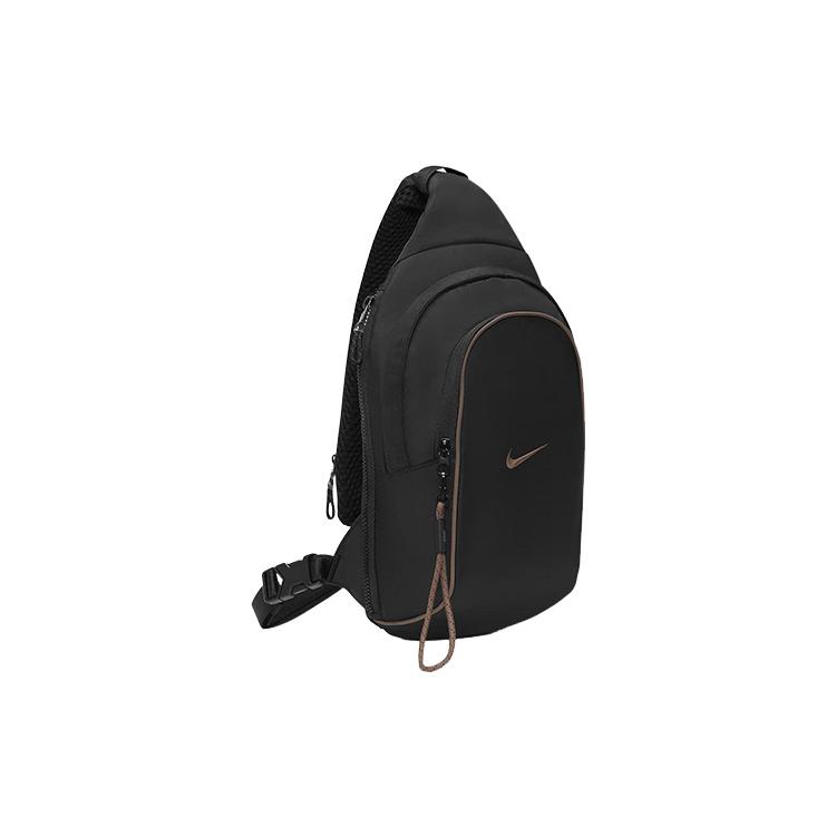 New Nike Sportswear Essentials Sling Bag 8L Black/Black/Ironstone DJ9796-010