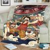 Warm Flannel Blanket "ONE PIECE" Cartoon Design for Sofa, Bed and Picnic