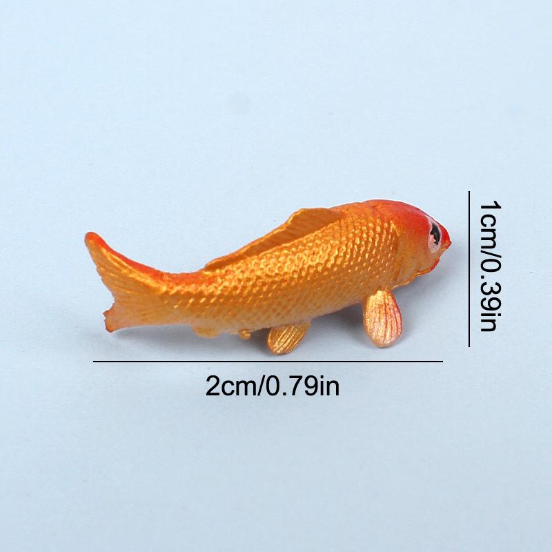 1Pcs Mini Simulation Fish Carp Toy Ornaments Animal Model Mini Goldfish DIY Decorative Doll Home Decoration
