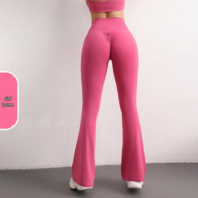 Peach Lift High Waist Quick-Dry Flare Yoga Pants – Nude Feel Women's Fitness Pants