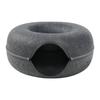 Bed Tunnel Cat Felt Pet Puppy Nest Cave House Round Donut Interactive Toy Play