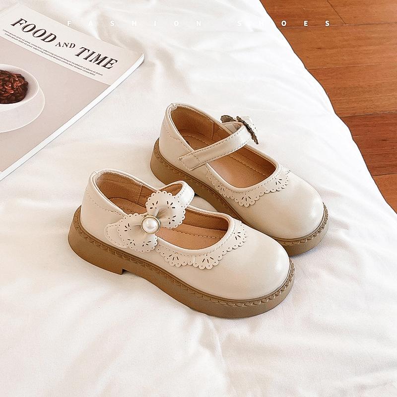 

Новые весенне-осенние простые и модные туфли из перформансной кожи на мягкой подошве для девочек 36 бежевый