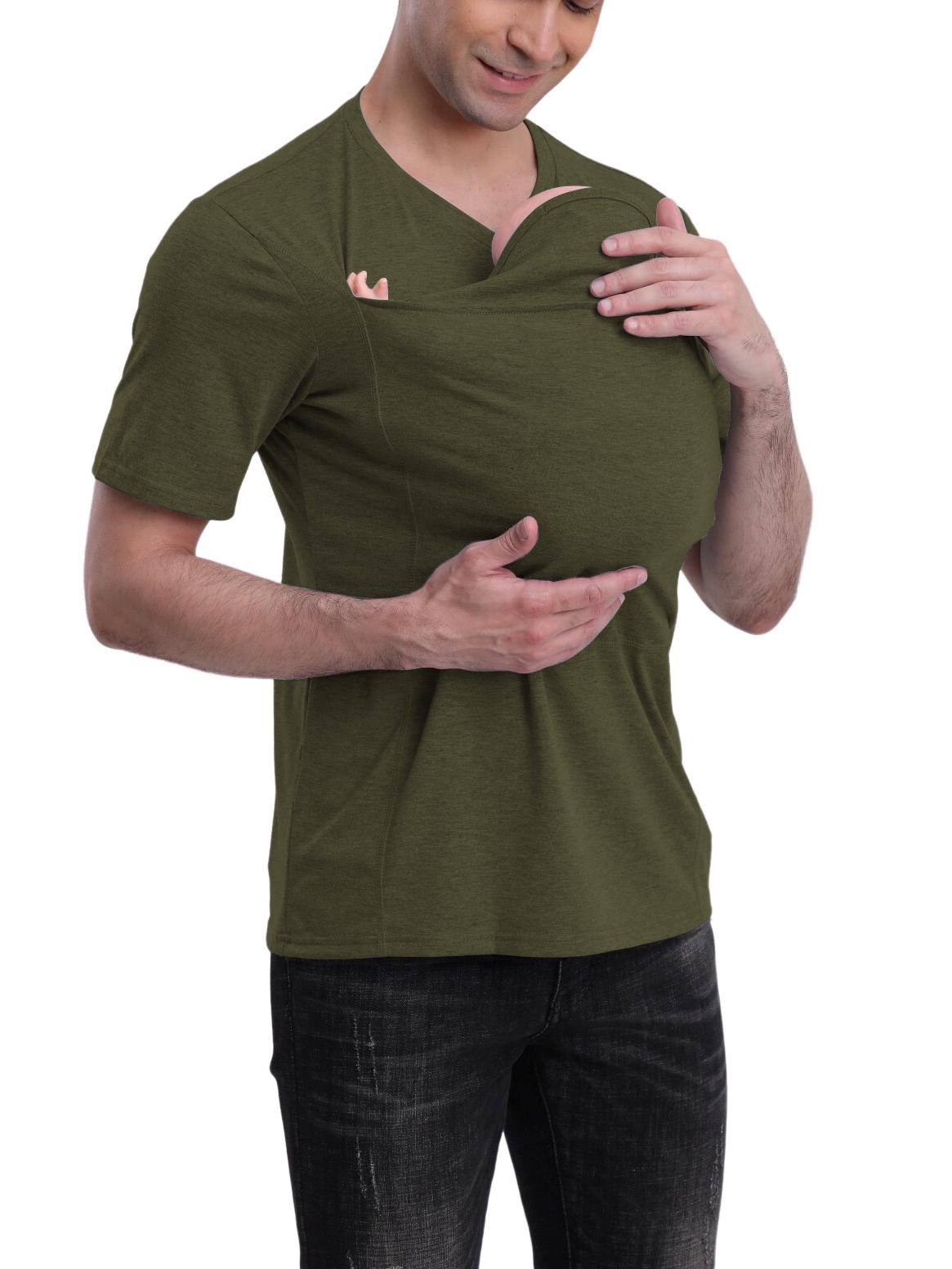 

Високоякісна багатофункціональна заспокійлива футболка-жилет кенгуру для тата та мами L