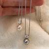 Single Simulation Pearl Zircon Pendant Necklace Women's Light Luxury Fashion Niche Design Collarbone Chain Exquisite Versatile Necklace