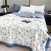 PLOVER Hemp-Feel Cotton Summer Quilt 4-Piece Set