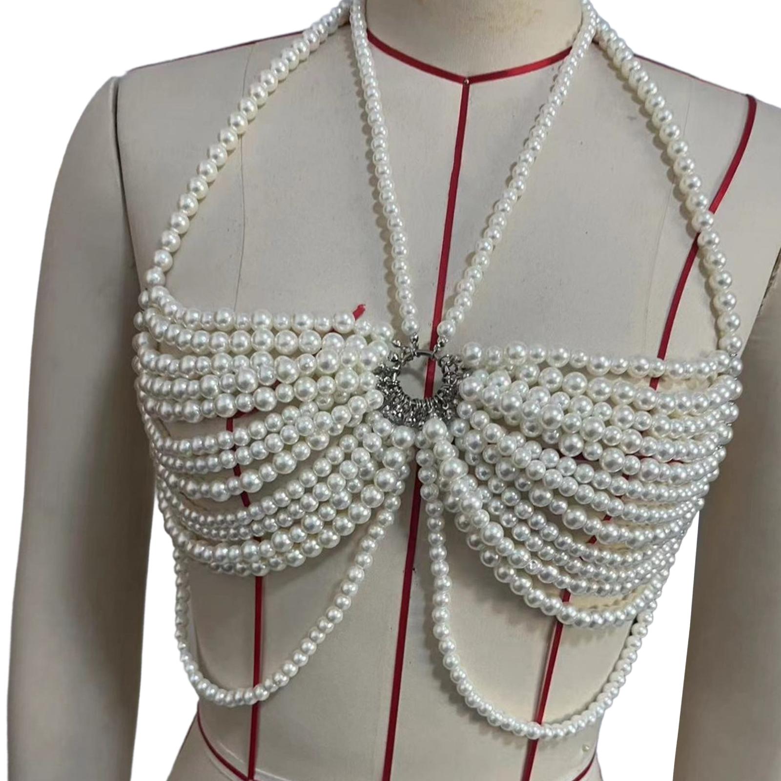 

Multipurpose Stylish Pearls Body Chain with Tassels Designs Fashion Decoration for Evening Gowns and Party Wear