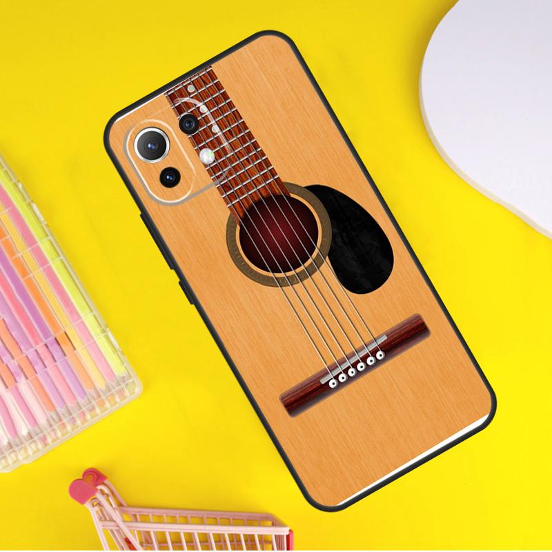 Guitar Music Cover For Xiaomi 14 Ultra 13 11T 12T 13T 14T Pro POCO X6 X7 Pro X3 X5 F3 F5 F6 M6 Pro Case