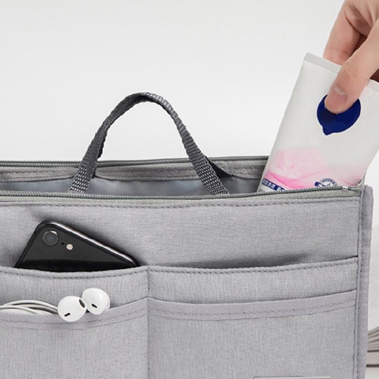Versatile Travel Toiletry Bag with Double Zipper Opening Insert Bags Organizer