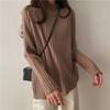 Damen Langarm Strickpullover Herbst Winter Locker Rollkragen Basisschicht Einfarbiges Oberteil Vielseitig