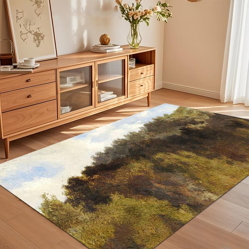 

Classic Forest Landscape Area Rug Non-Slip Entry Door Mat Washable Carpet for Living Room, Bedroom Home Decor Washroom Floor Mat 40x60CM