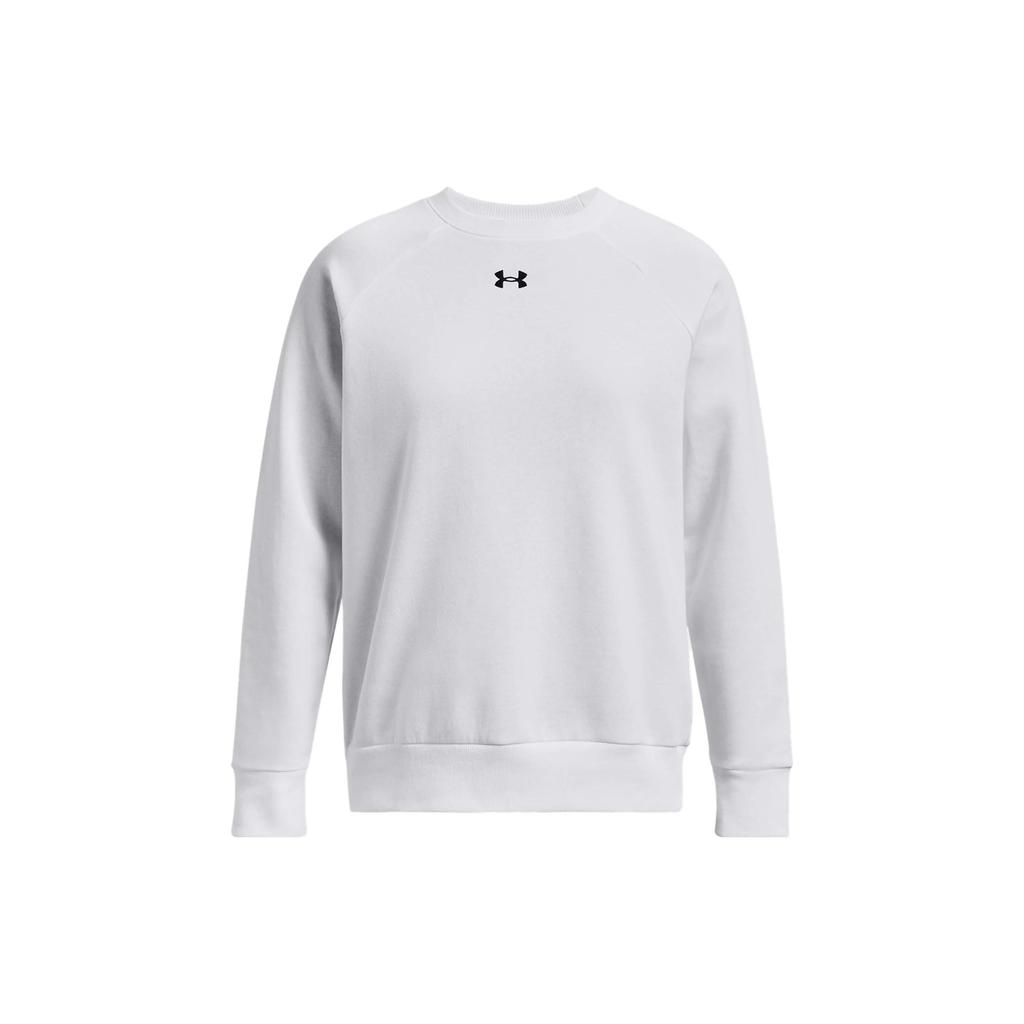 Under Armour Loose Fit Crew Neck Letter Print Long Sleeve Sweatshirt Women Sweatshirt White 1379508-100