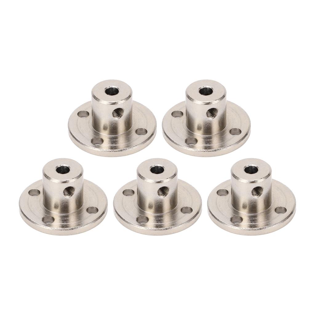 5pcs Flange Coupling Connector Professional Stainless Steel 3mm Inner Diameter Rigid Flange Shaft