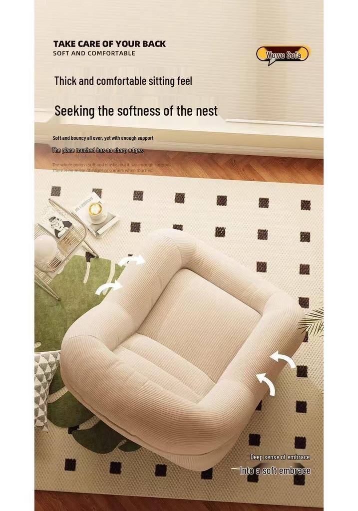 Versatile Lounge Chair: Recline, Sleep, and Relax. Ideal for Balcony, Bedroom, or Living Room.