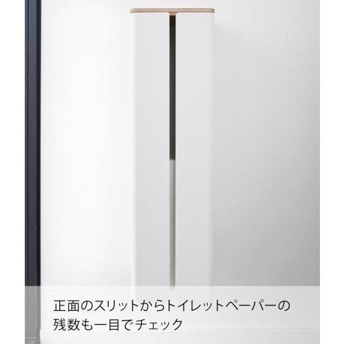 Yamazaki Tower, a hidden toilet paper holder for plasterboard walls (includes plasterboard tweezers and wood screws), white, approximately 14.2cm W x