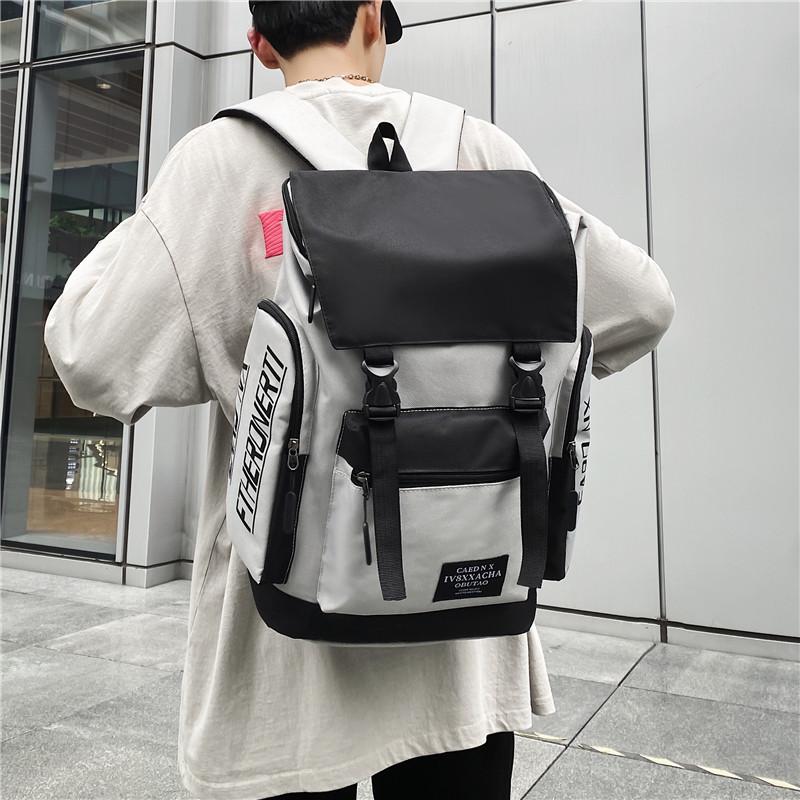 New Shoulder Bag Male Ins Tide Casual Large Capacity School Bag College Students High School Students Travel Backpack