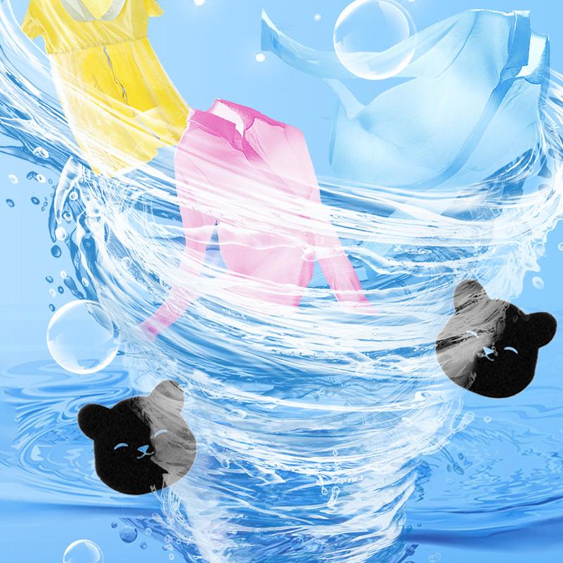 2Pcs Pet Hair Remover Bear Shape Laundry Ball Washing Machine Lint Catcher Reusable Clothes Sofa Cat Dog Hair Cleaning Sponge