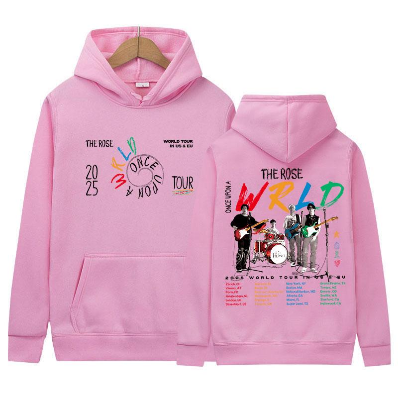 Rapper The Rose Once Upon AWRLD World Tour 2025 Album Kapuzenpullover Herren Damen Y2K Mode Harajuku Langarm Fleece Hoodies Streetwear