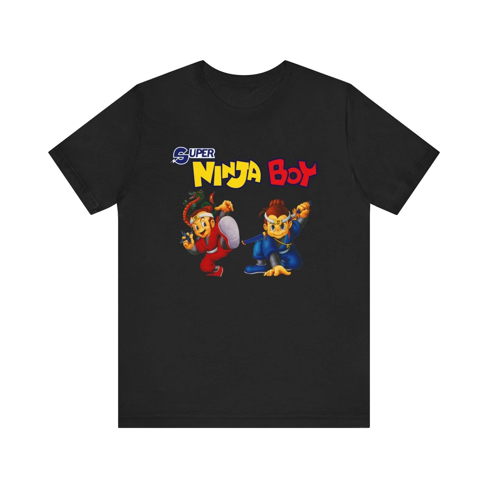 

Super Ninja Boy SNES Retro Style 90 s Cover Art Pixel Art Unisex 100% Cotton T-shirt Mens Womens Tees Top 3XL