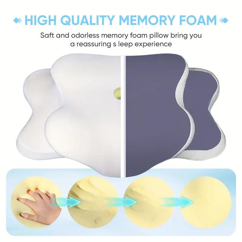 Cross-shaped Memory Foam Neck Pillow - Sleep Aid with High/Low Support