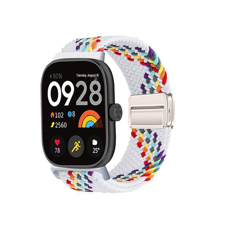 Compatible with Xiaomi Band 8/9 Pro and Redmi Watch 4/5/6: Magnetic Buckle Woven Strap
