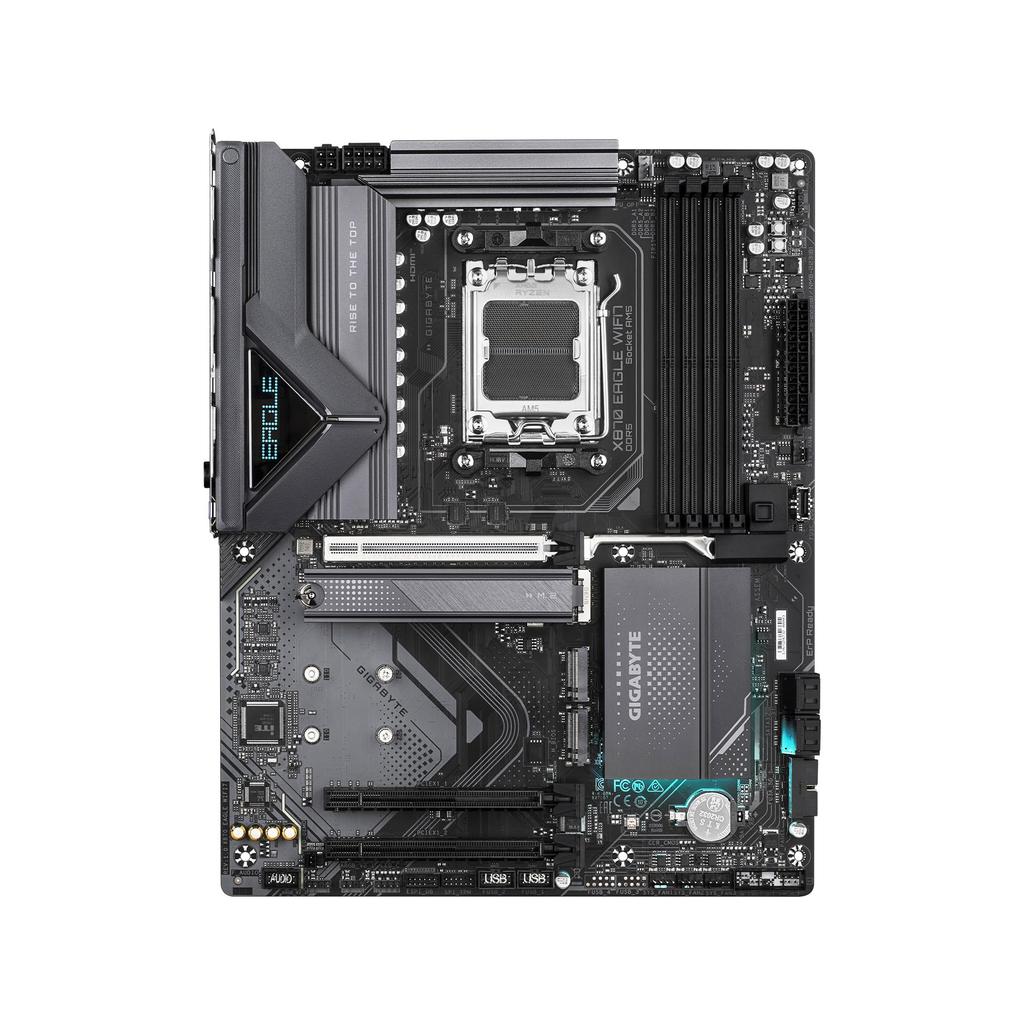 Gigabyte X870 Eagle WIFI7 AMD AM5 LGA 1718 4X PCIe EZ Motherboard, ATX, DDR5, M.2, 5.0, USB4, WIFI7, 2.5GbE LAN, Latch.