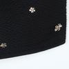 S Family Spring/Summer Sequin Buckle One-Shoulder Knitted Camisole & Black Midi Skirt Set for Women