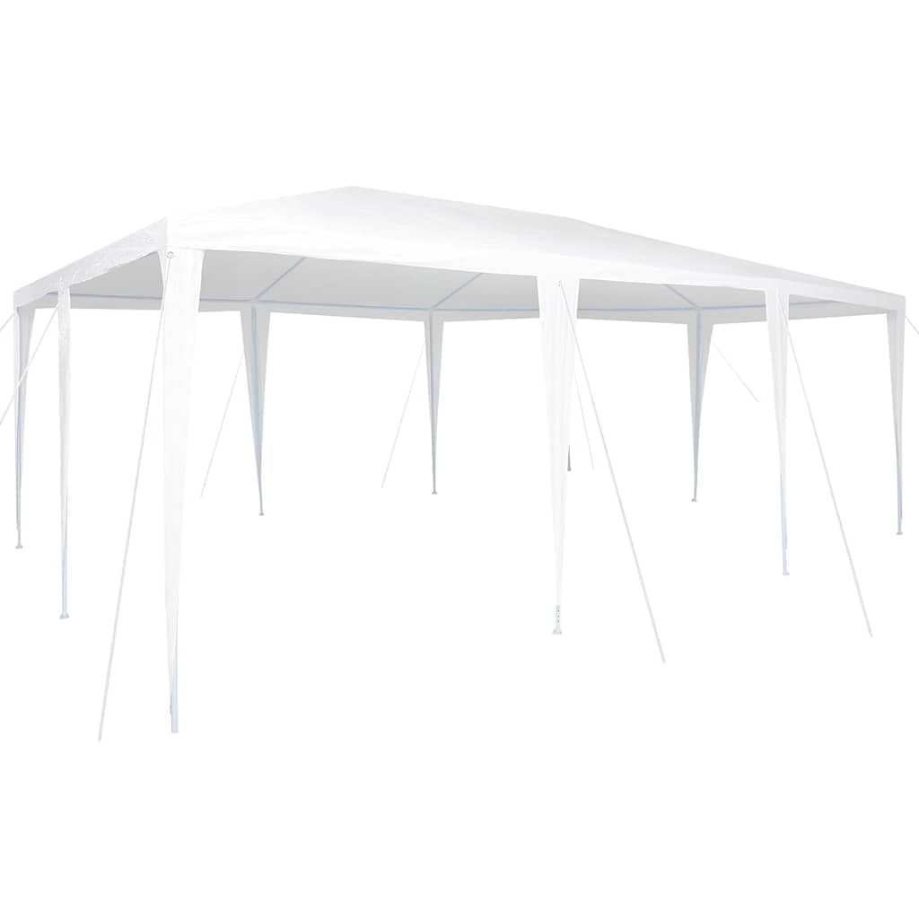 Party Tent White 600 X 400 X 266 Cm Polyethylene and Steel