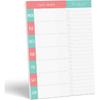 Daily Planner - Undated 2025 Planner Plus To Do List – Teal/Orange Magnetic Weekly Task List Organizer and Day Notepad - Agenda Organizer for