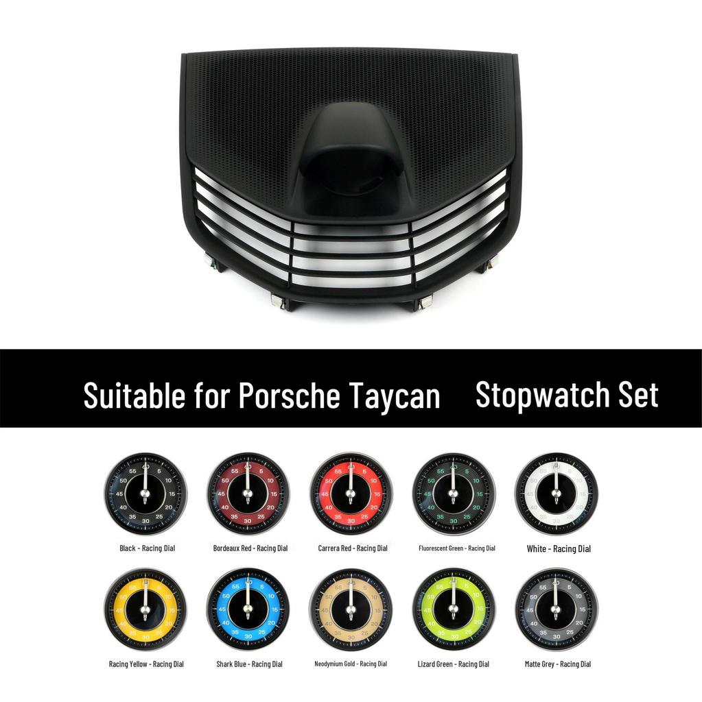 Porsche Taycan Dashboard Clock Upgrade: Mechanical Stopwatch Cover Plate