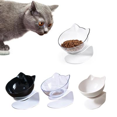 Single/Double Bowl Cat And Dog Bowl Non-Slip Pet Cat Food Bowl Protection Cervical Vertebra Cat Ear Bowl