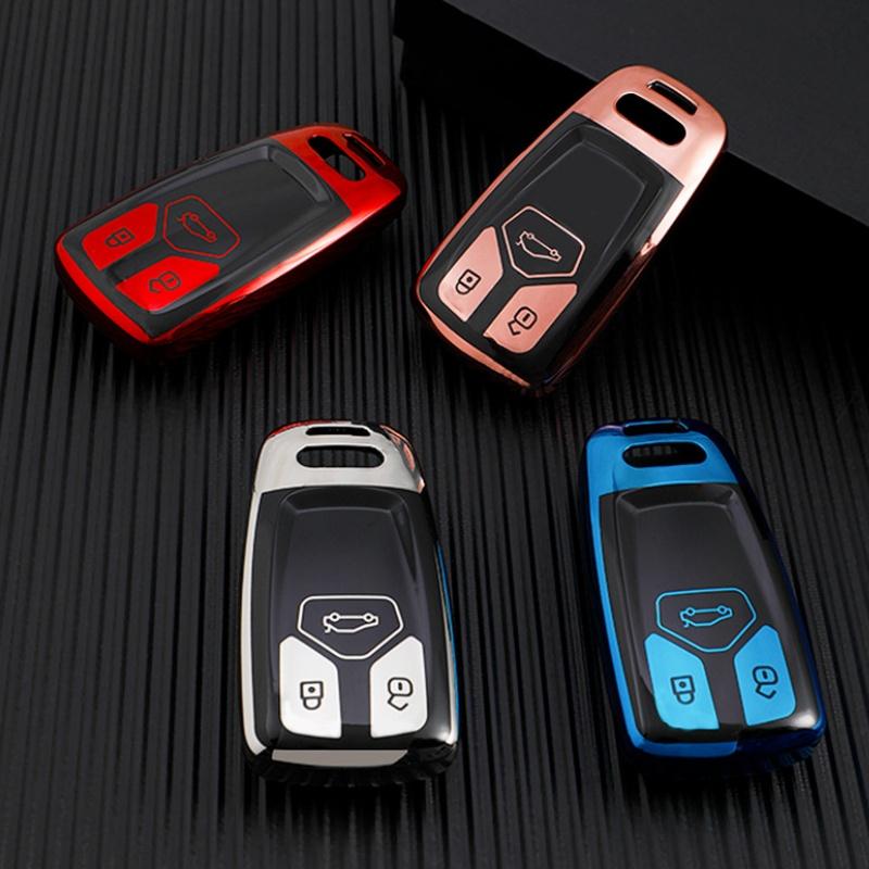 High-grade TPU Car Remote Key Cover Case Shell For A4 B9 A5 A6L A6 S4 S5 S7 8W Q7 4M Q5 TT TTS RS Coupe Styling Accessories