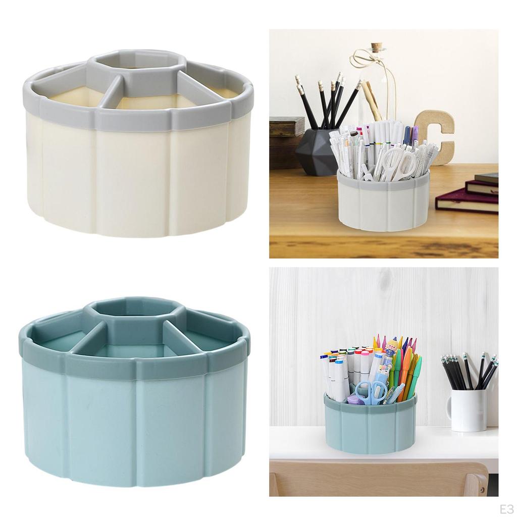 Degree Rotatable Pencil Cup Desk Pen Holder Boys Girls Large Capacity Desktop Stationery