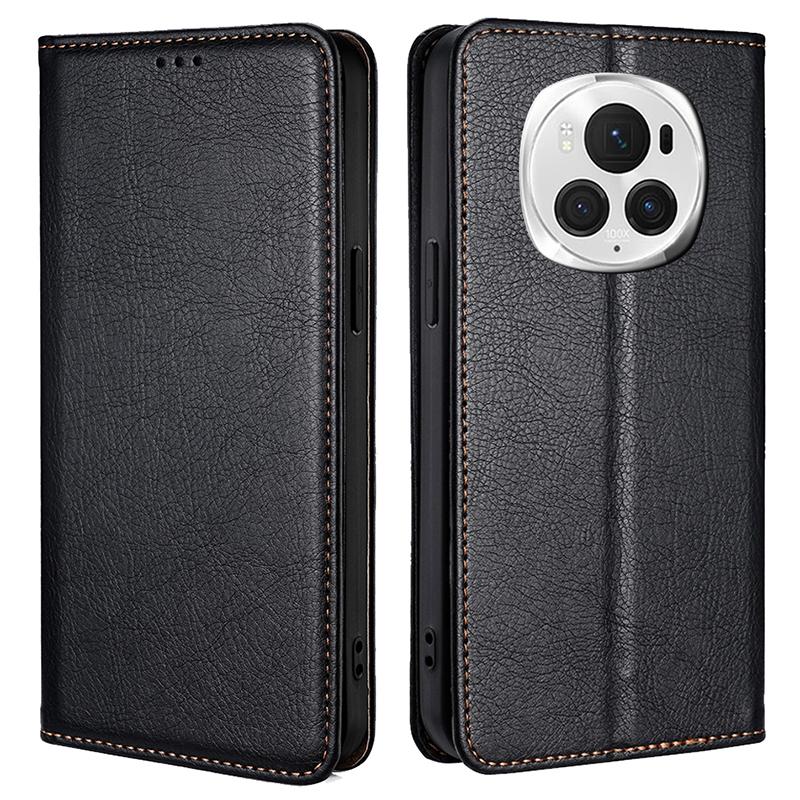 

For Honor Magic6 Pro 5G Case Wallet PU Leather Phone Cover Magnetic Closing Black