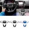 Steering Wheel Cover Trim for 2015-2021 Dodge Challenger Charger Durango Grand Cherokee SRT8 Carbon Fiber Look Accessories