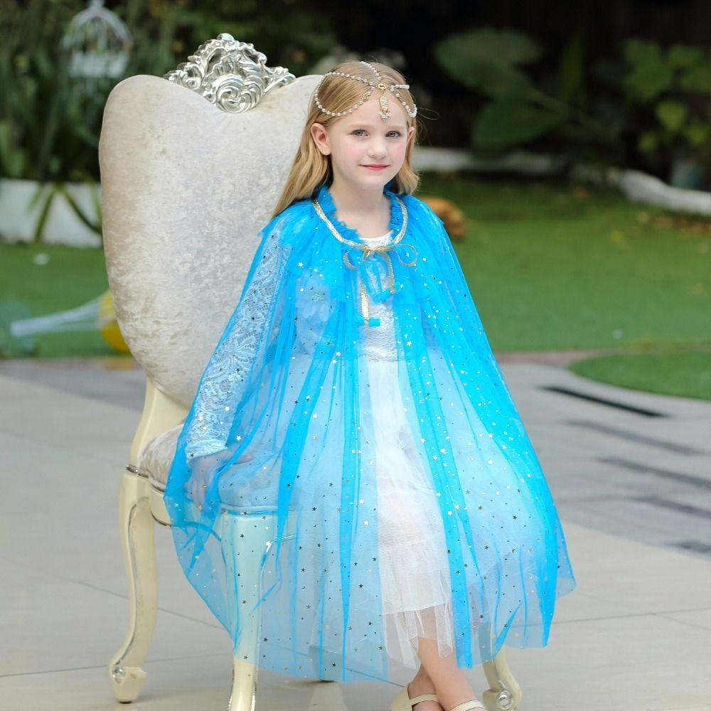 Party Supplies Little Girls Tulle Cloak Party Colorful Sequins Tulle Cape  Halloween Christmas