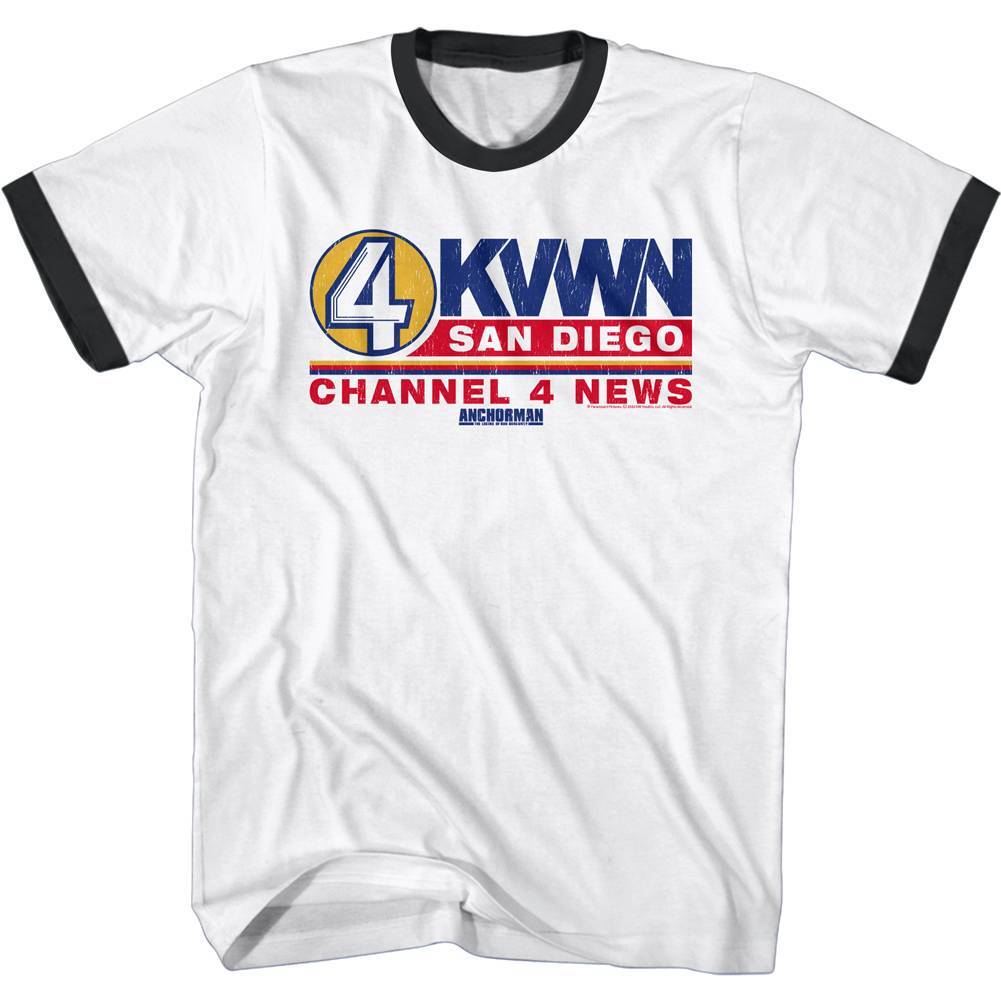 Anchorman KVWN Channel 4 News Retro Men T Shirt S